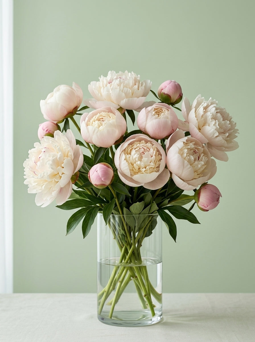 Peonias rosa vintage
