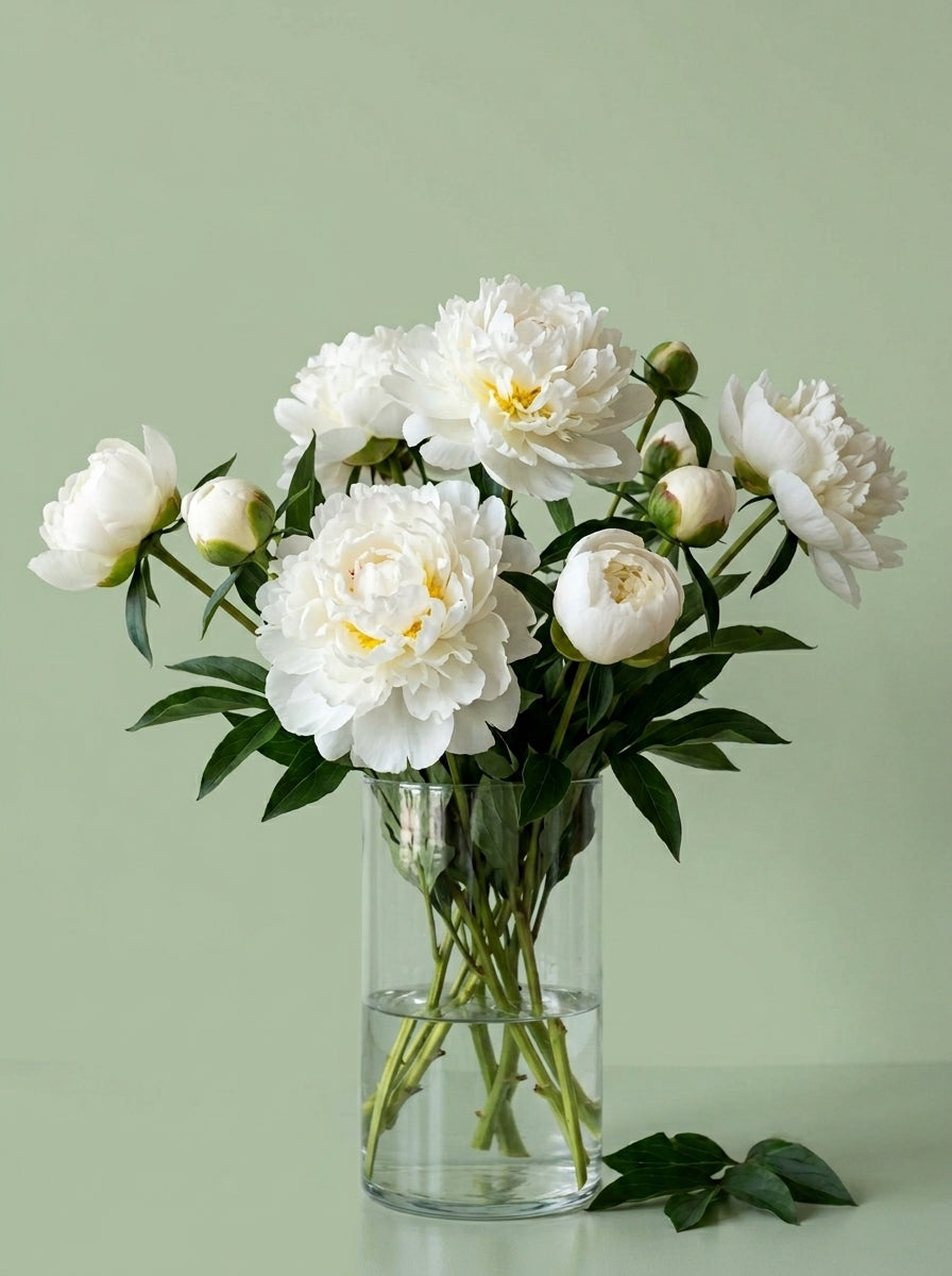 Peonias blanco puro