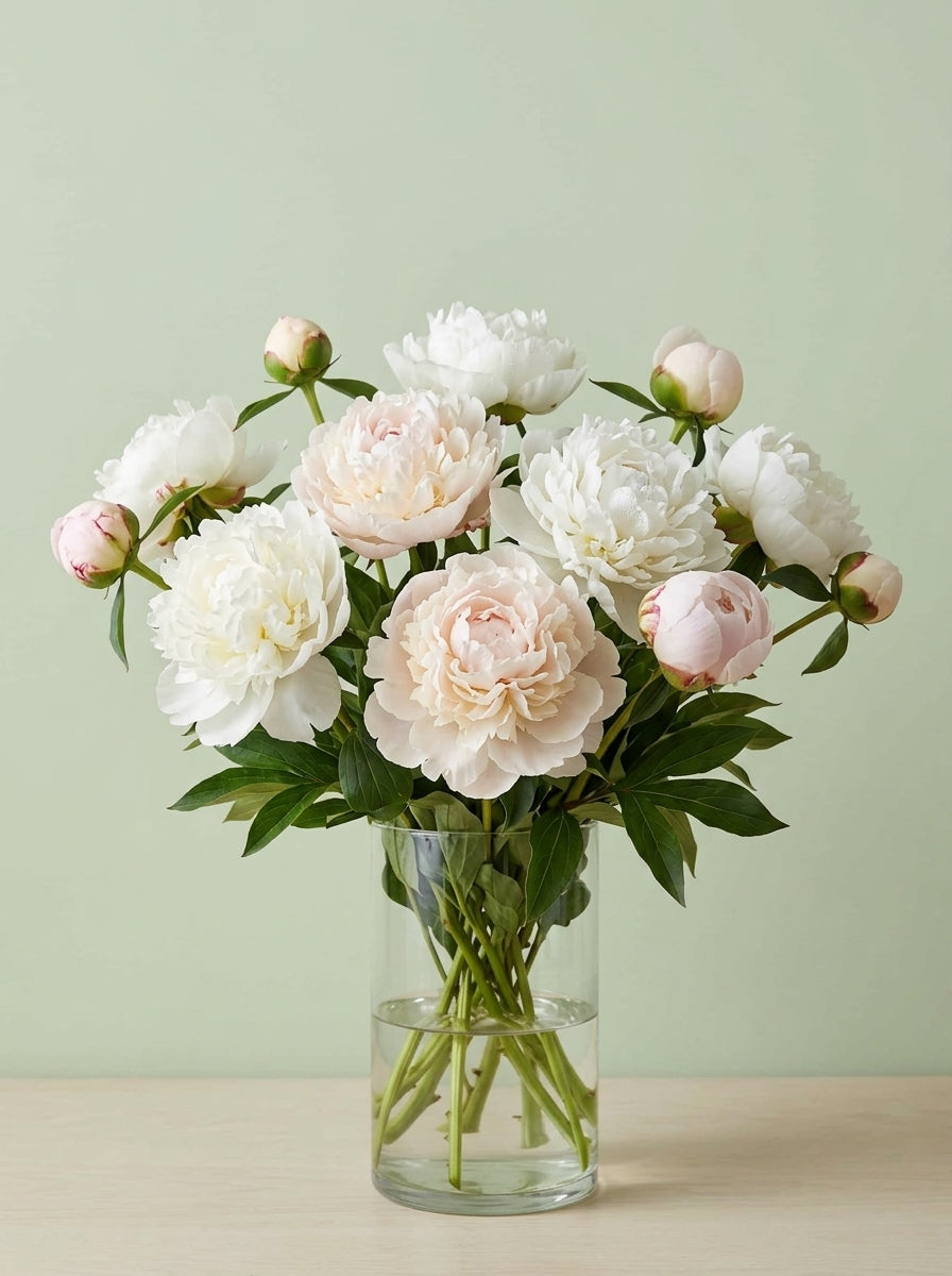 Peonias rosa palido